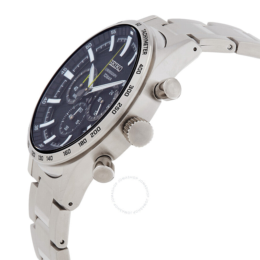 Seiko Chronograph Quartz Black Dial Men's Watch SSB413P1 - Dawson Watches #2