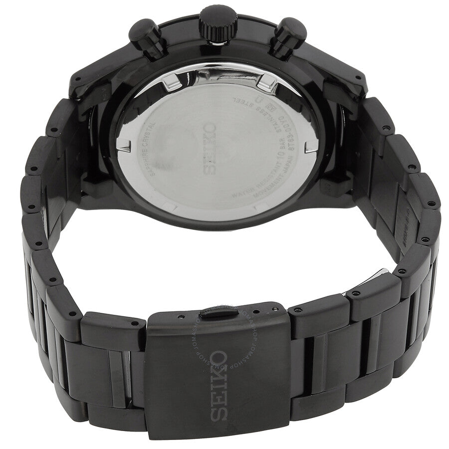 Seiko Chronograph Quartz Black Dial Men's Watch SSB415P1 - Dawson Watches #3