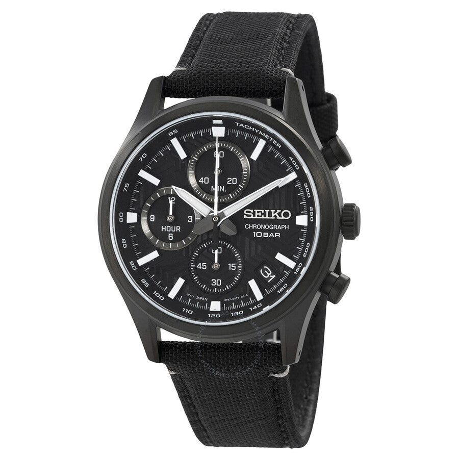 Seiko Chronograph Quartz Black Dial Men's Watch SSB421P1 - Dawson Watches