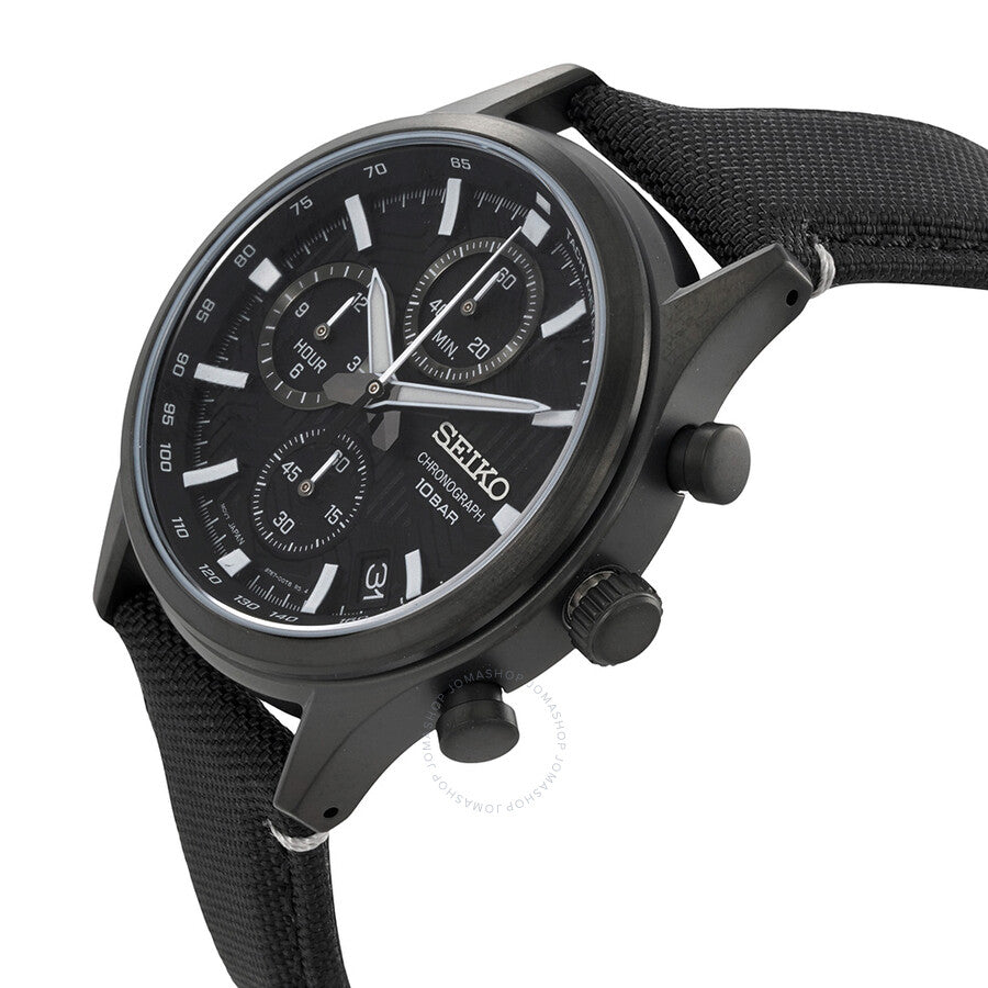 Seiko Chronograph Quartz Black Dial Men's Watch SSB421P1 - Dawson Watches #2