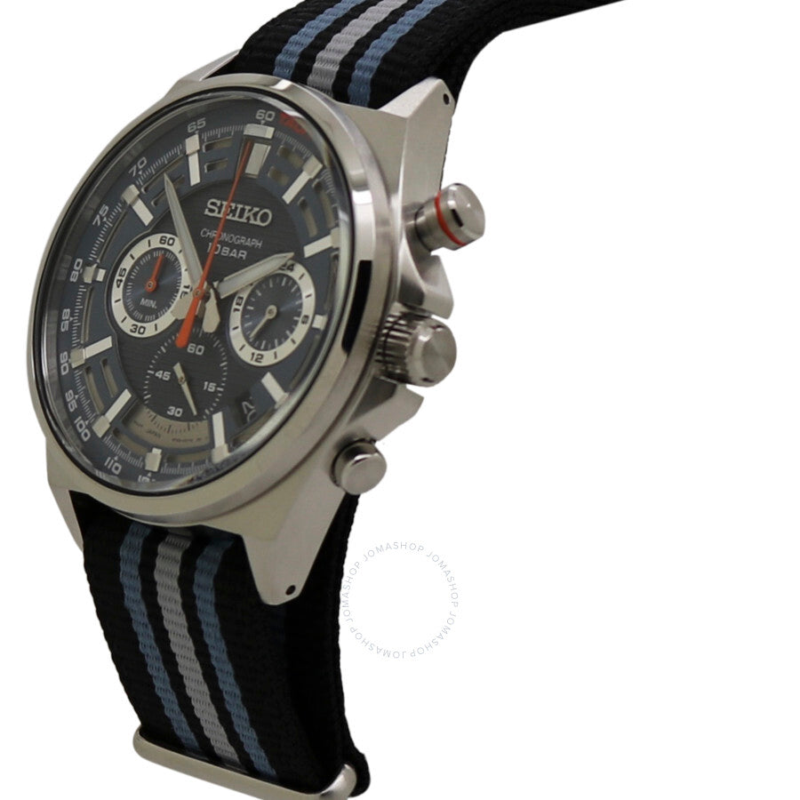 Seiko Chronograph Quartz Blue Dial Men's Watch SSB409P1 - Dawson Watches #2