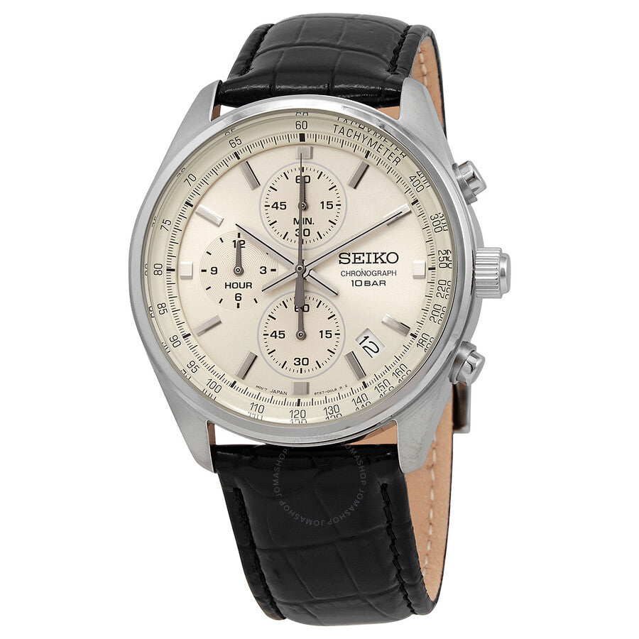 Seiko Chronograph Quartz Champagne Dial Men's Watch SSB383 - Dawson Watches