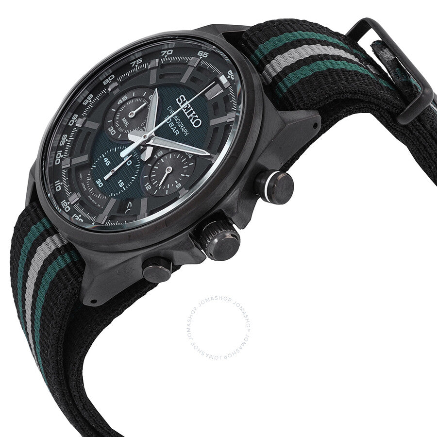 Seiko Chronograph Quartz Green Dial Men's Watch SSB411P1 - Dawson Watches #2