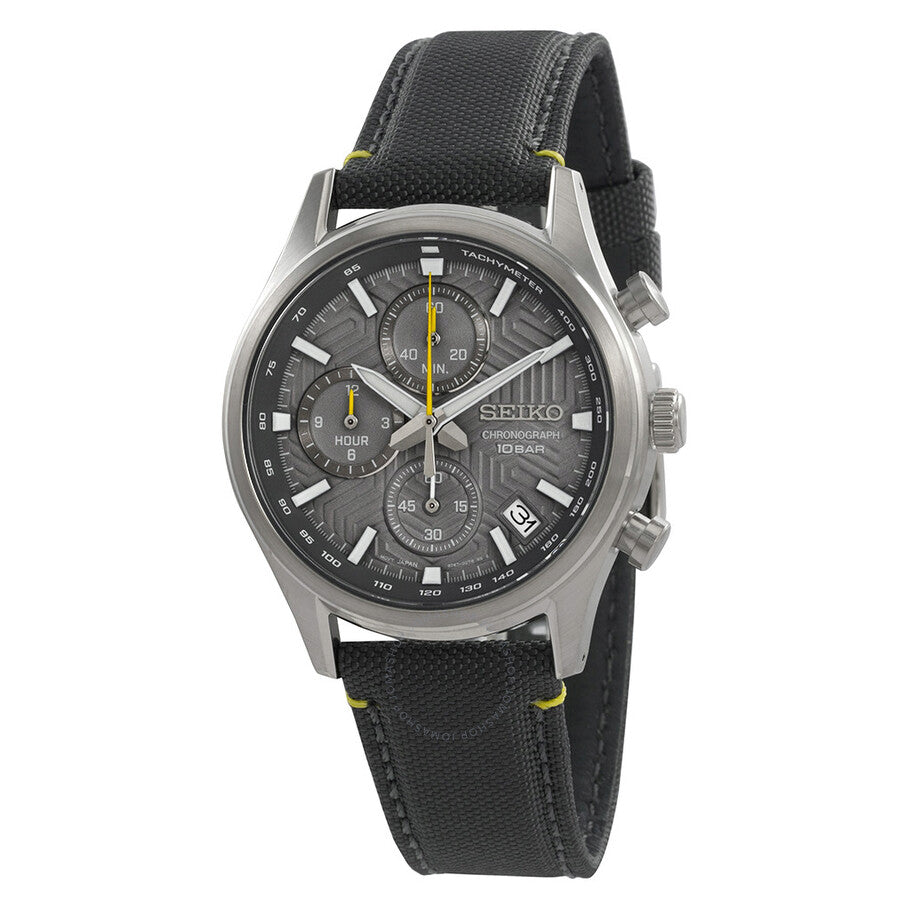 Seiko Chronograph Quartz Grey Dial Men's Watch SSB423P1 - Dawson Watches