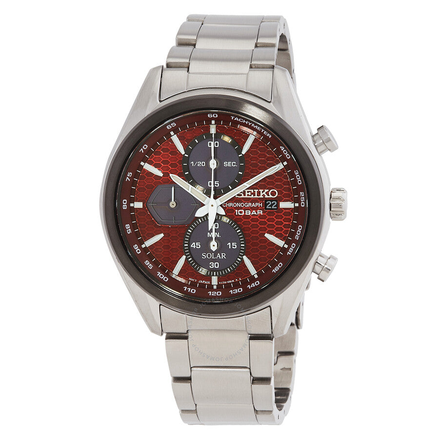 Seiko Chronograph Quartz Red Dial Men's Watch SSC771P1 - Dawson Watches