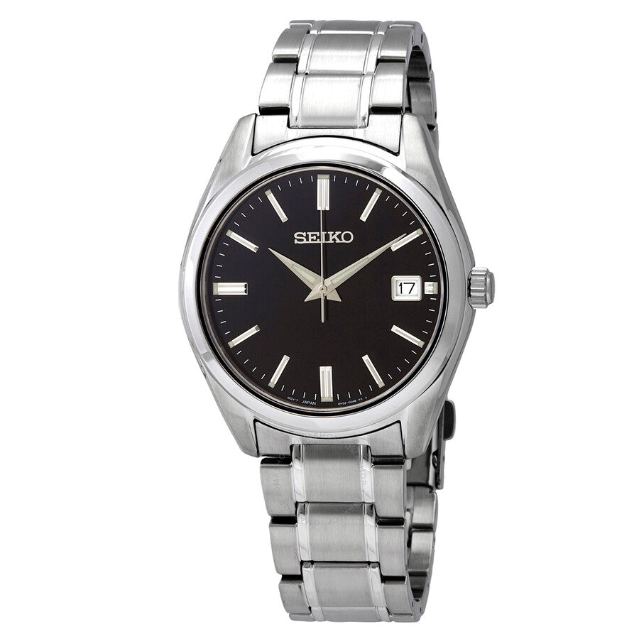 Seiko Classic Quartz Black Dial Men's Watch SUR311P1 - Dawson Watches