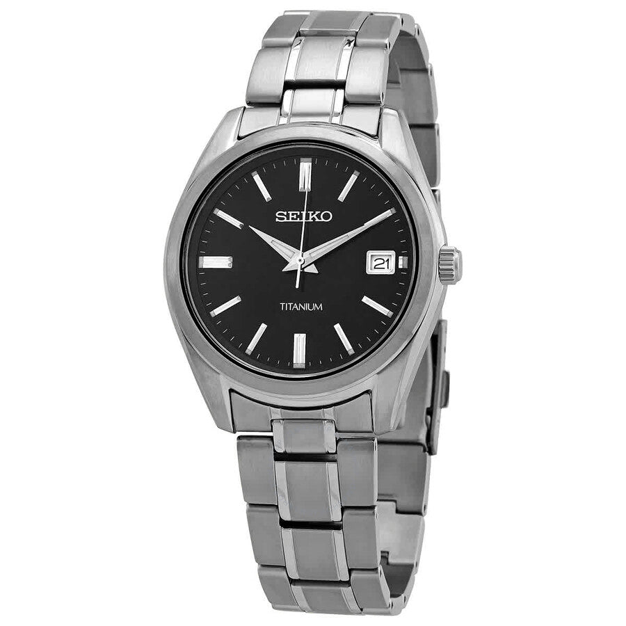 Seiko Classic Quartz Black Dial Men's Watch SUR375 - Dawson Watches