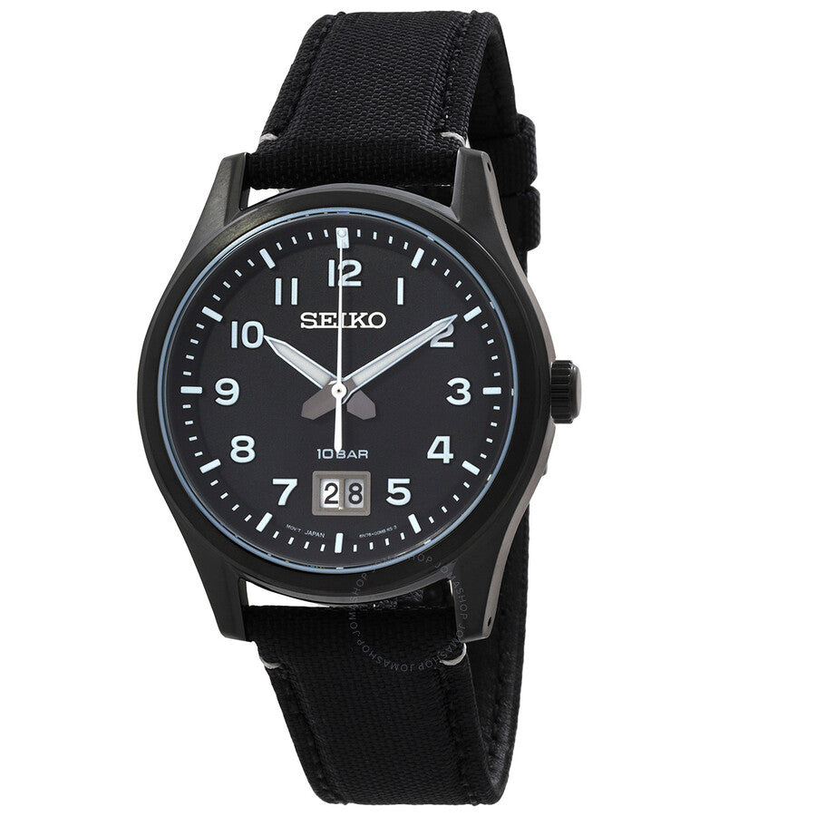 Seiko Classic Quartz Black Dial Men's Watch SUR571P1 - Dawson Watches