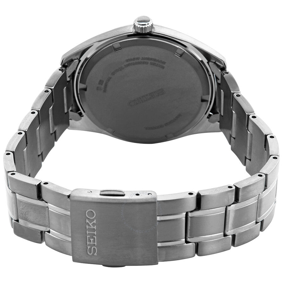 Seiko Classic Quartz Blue Dial Grey Titanium Men's Watch SUR373 - Dawson Watches #3
