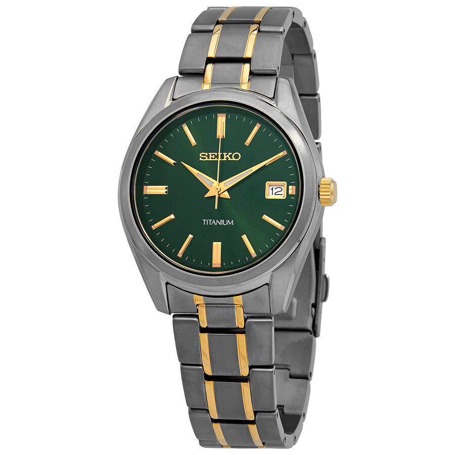 Seiko Essentials Quartz Green Dial Men's Watch SUR377 - Dawson Watches