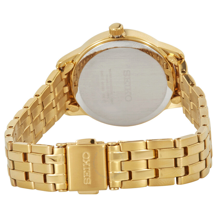 Seiko Classic Quartz White Dial Yellow Gold-tone Ladies Watch SUR412 - Dawson Watches #3