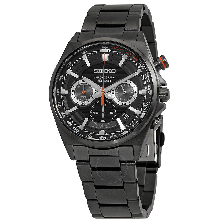 Seiko Essentials Chronograph Quartz Black Dial Men's Watch SSB399P1 - Dawson Watches