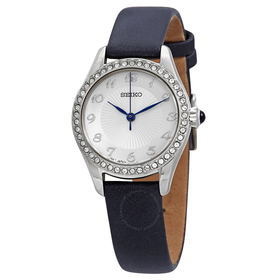 Seiko Core Quartz Crystal Silver Dial Ladies Watch SUR385P2 - The Watches Men & Co