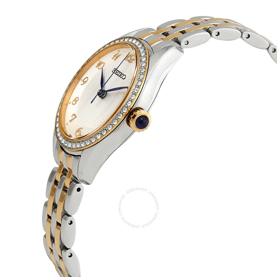 Seiko Crystals Quartz White Dial Ladies Watch SUR392 - The Watches Men & Co #2