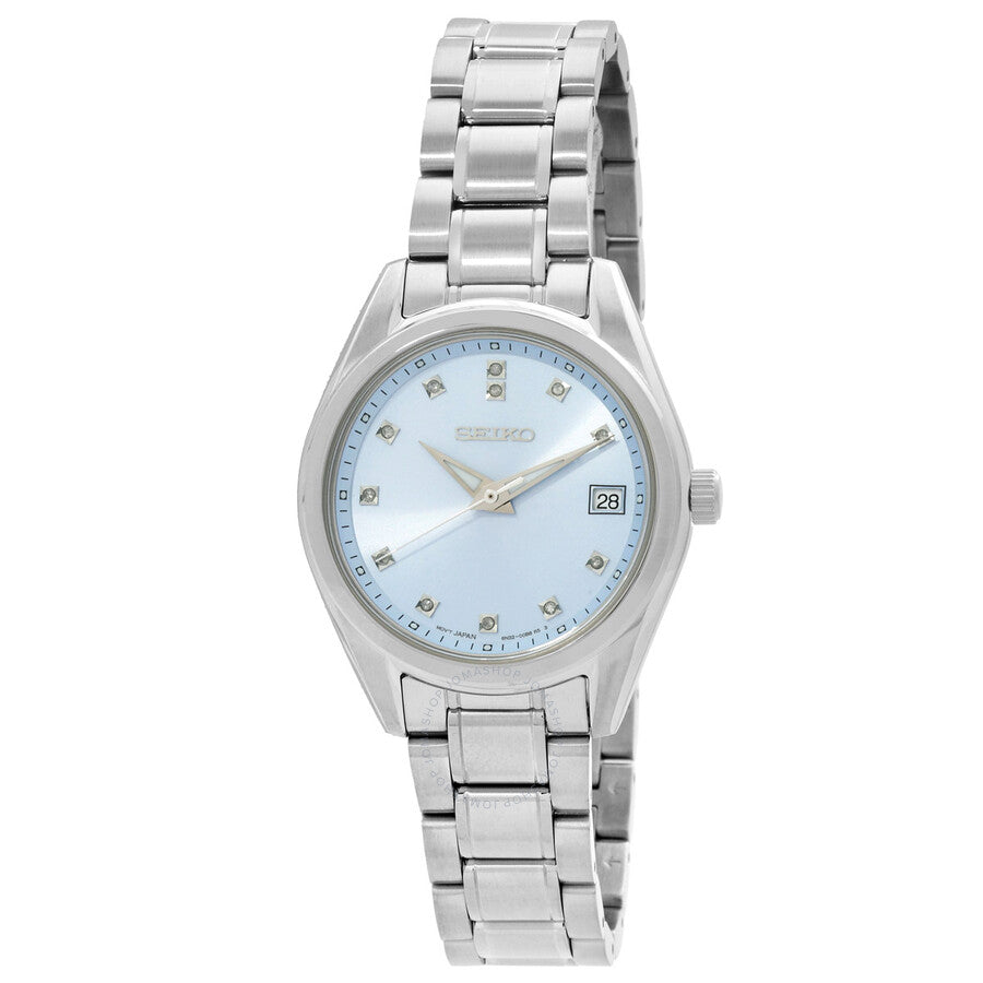 Seiko Diamonds Quartz Blue Dial Ladies Watch SUR581P1 - Dawson Watches