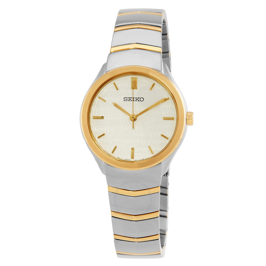 Seiko Discover More Quartz Champagne Dial Ladies Watch SUR550P1 - Dawson Watches