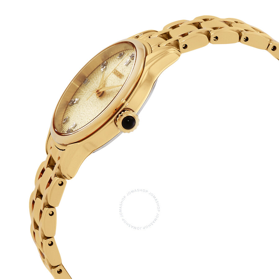 Seiko Discover More Quartz Diamond Gold Dial Ladies Watch SRZ552P1 - Dawson Watches #2