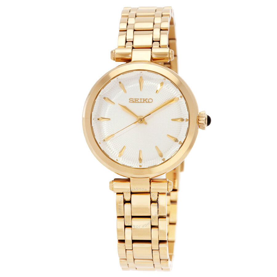 Seiko Discover More Quartz Gold Dial Ladies Watch SRZ554P1 - Dawson Watches