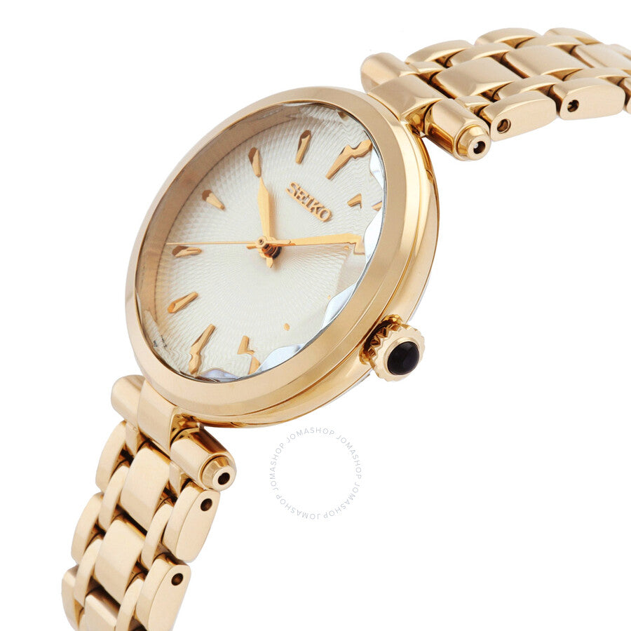 Seiko Discover More Quartz Gold Dial Ladies Watch SRZ554P1 - Dawson Watches #2