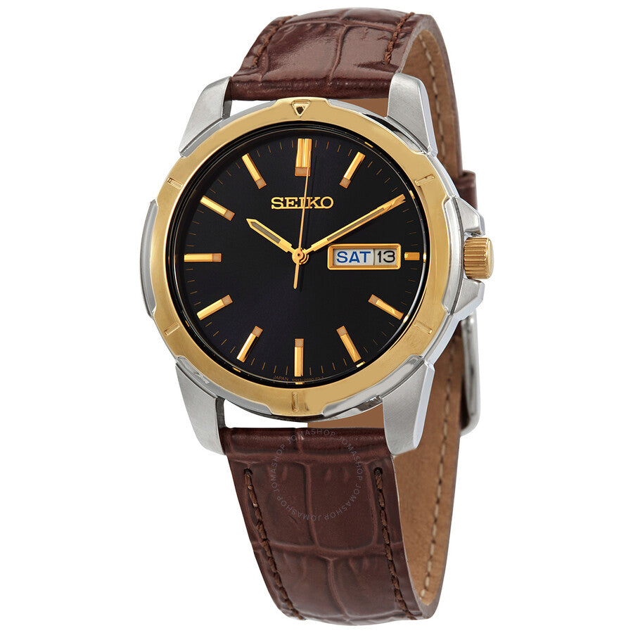 Seiko Essentials Quartz Black Dial Men's Watch SUR360 - Dawson Watches