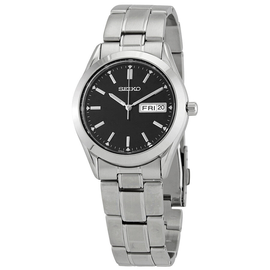 Seiko Essentials Quartz Black Dial Men's Watch SUR361 - Dawson Watches