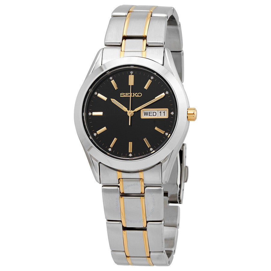 Seiko Essentials Quartz Black Dial Men's Watch SUR363 - Dawson Watches