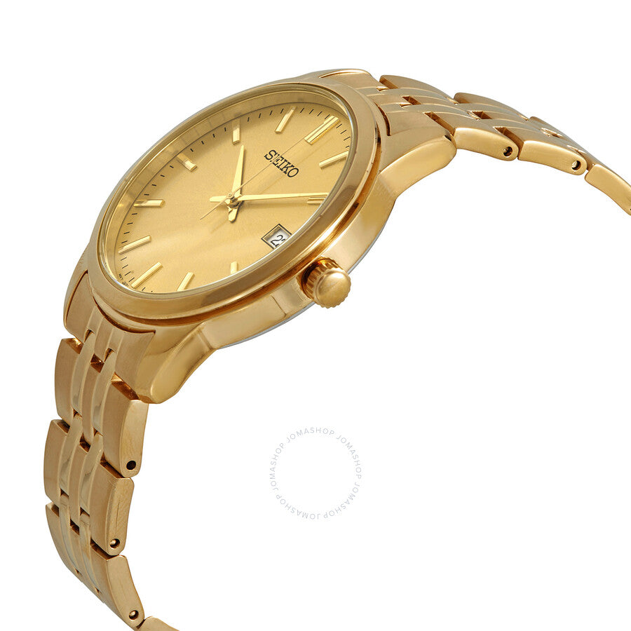 Seiko Essentials Quartz Champagne Dial Men's Watch SUR442 - Dawson Watches #2