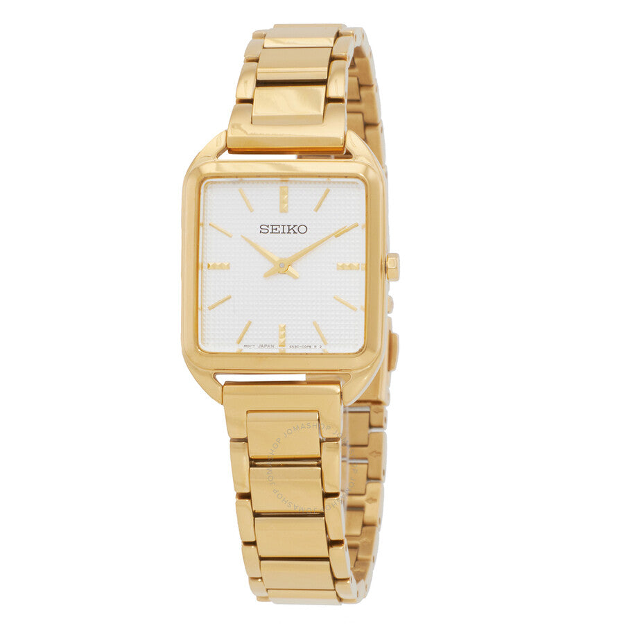 Seiko Essentials Quartz Gold Dial Ladies Watch SWR078 - Dawson Watches