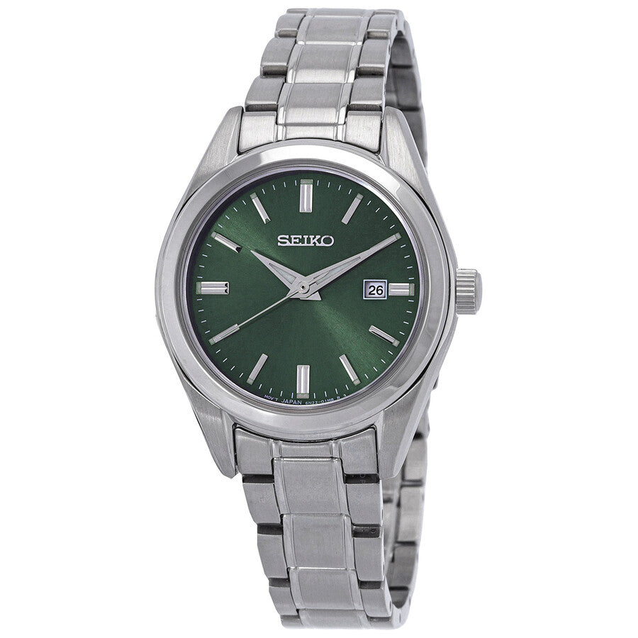 Seiko Essentials Quartz Green Dial Ladies Watch SUR533 - Dawson Watches