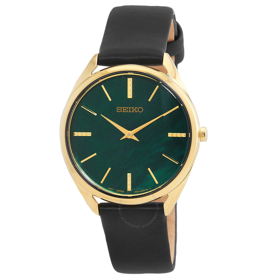 Seiko Essentials Quartz Green Mother of Pearl Dial Ladies Watch SWR080P1 - Dawson Watches