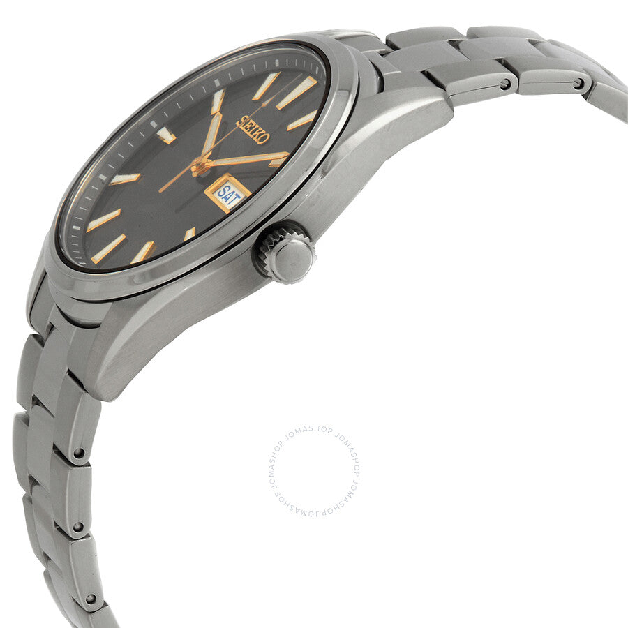 Seiko Essentials Quartz Charcoal Dial Men's Watch SUR343P1 - Dawson Watches #2