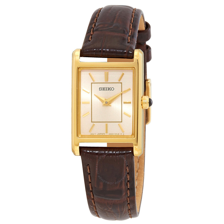 Seiko Essentials Quartz Light Champagne Dial Ladies Watch SWR066 - Dawson Watches