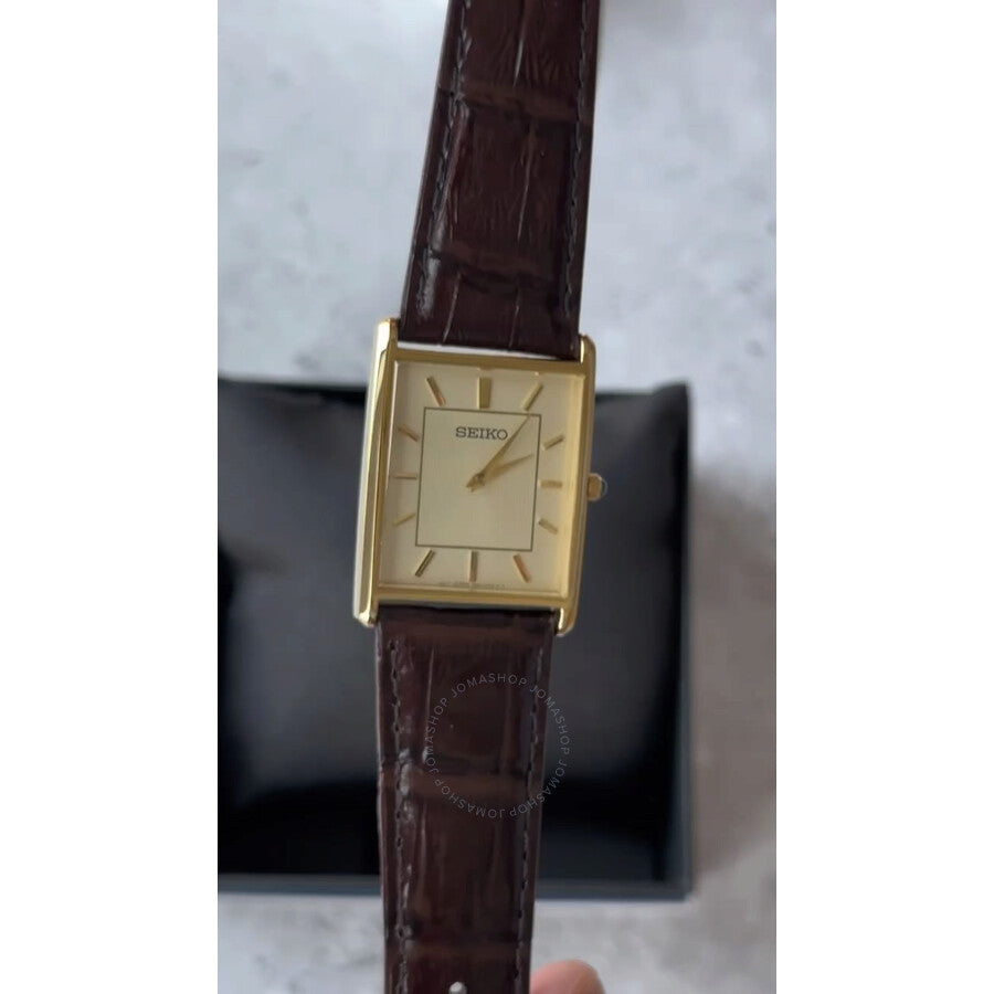 Seiko Essentials Quartz Light Champagne Dial Men's Watch SWR064 - Dawson Watches #4