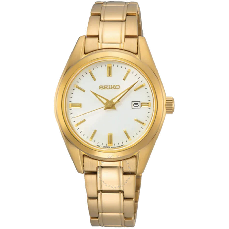 Seiko Essentials Quartz Silver Dial Ladies Watch SUR632 - The Watches Men & Co