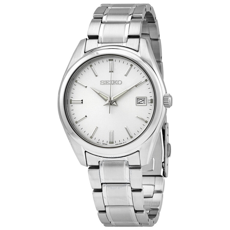 Seiko Essentials Quartz Silver Dial Men's Watch SUR307 - The Watches Men & Co