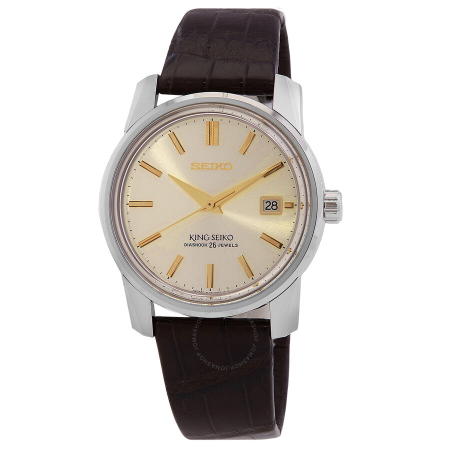 Seiko Luxe King Seiko Automatic Champagne Dial Unisex Watch SJE087 - Dawson Watches