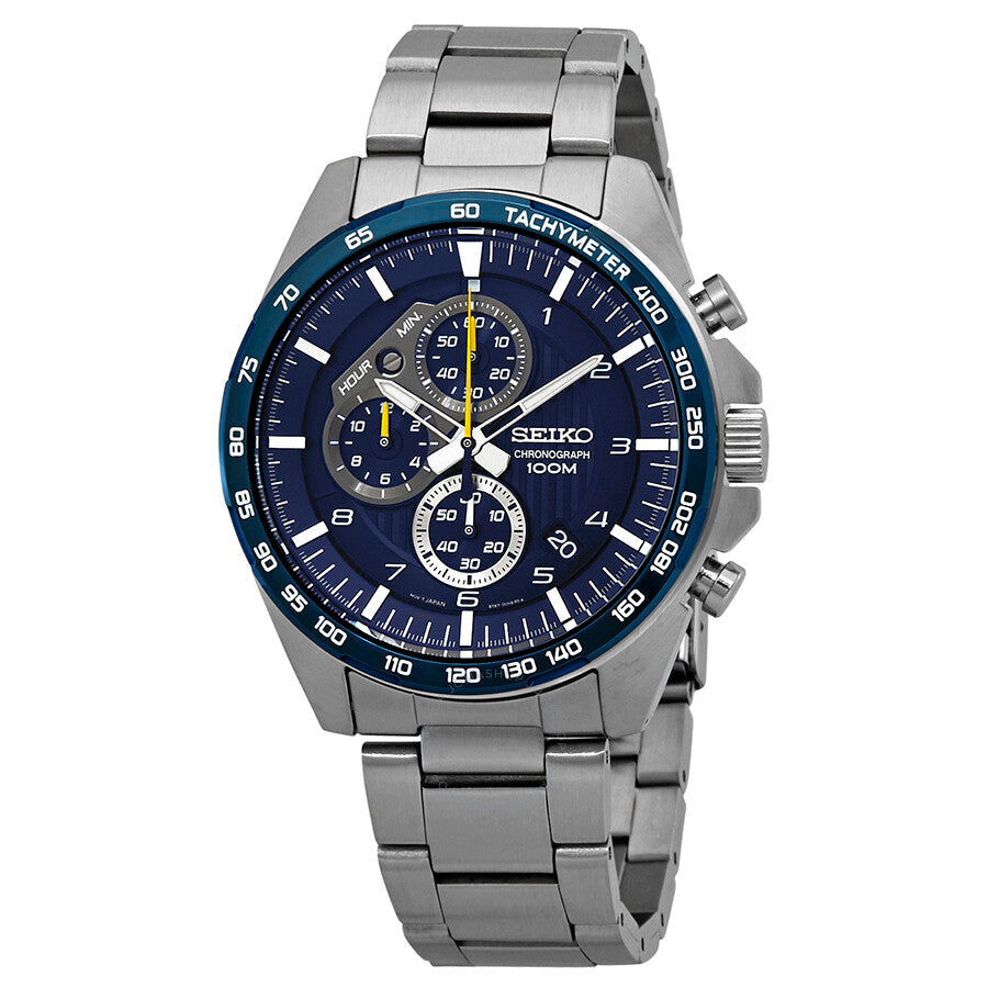 Seiko Motorsport Chronograph Blue Dial Men's Watch SSB321P1 - Dawson Watches