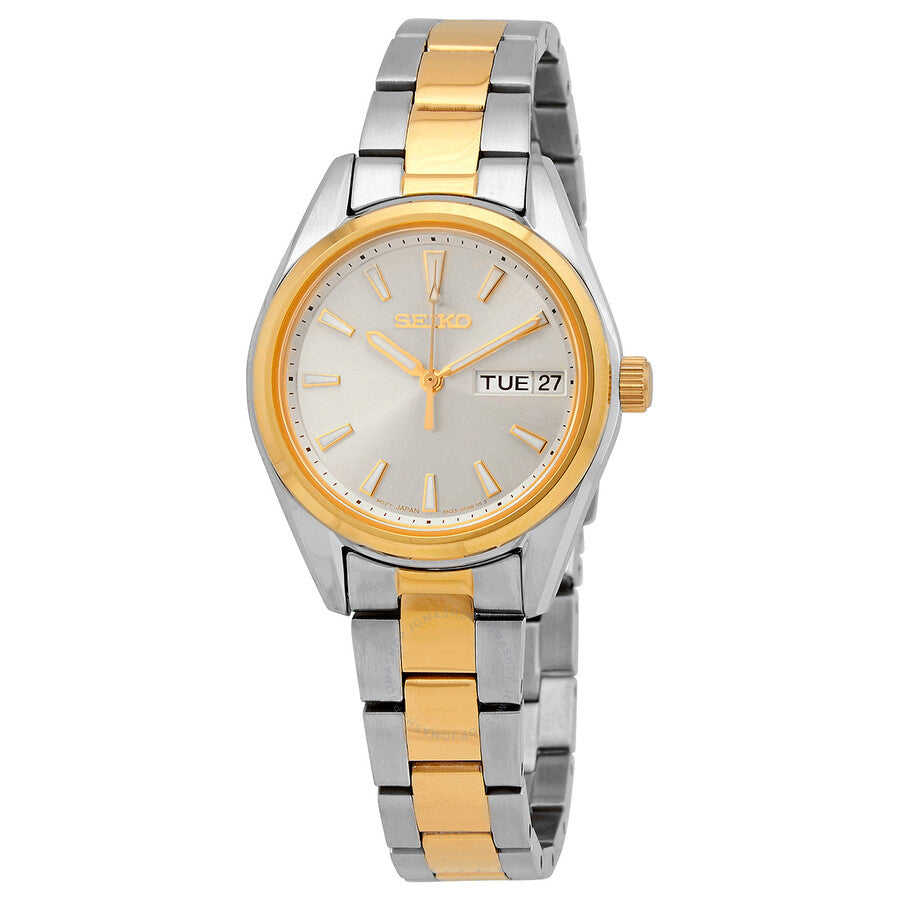 Seiko Neo Classic Quartz Gold Dial Two-tone Ladies Watch SUR354P1 - The Watches Men & Co