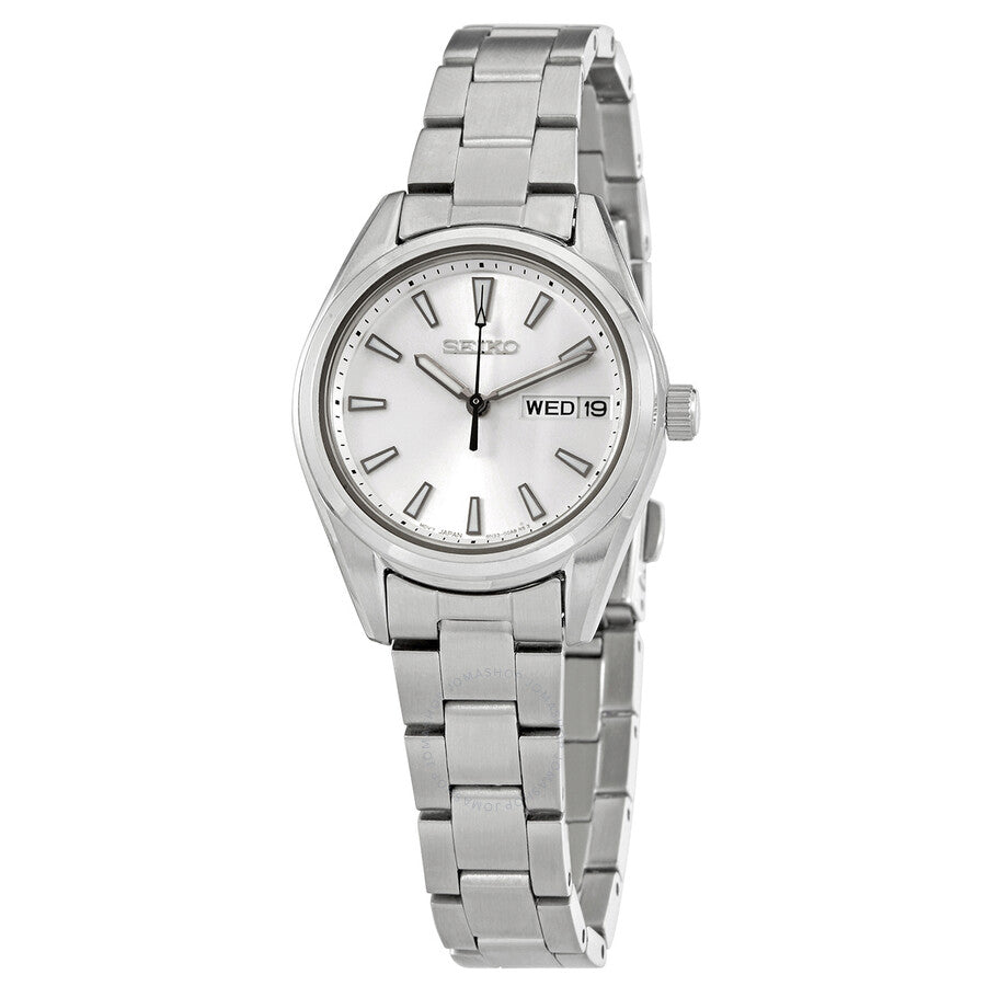 Seiko Neo Classic Quartz Silver Dial Ladies Watch SUR349P1 - Dawson Watches