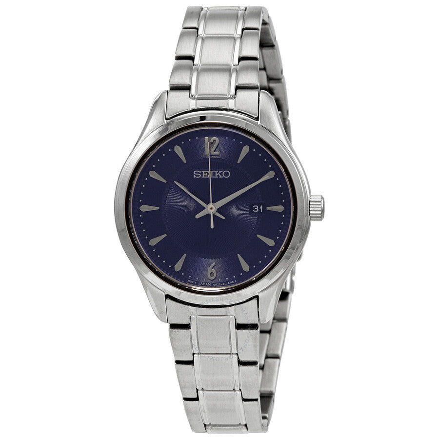 Seiko Noble Quartz Blue Dial Ladies Watch SUR425 - The Watches Men & Co