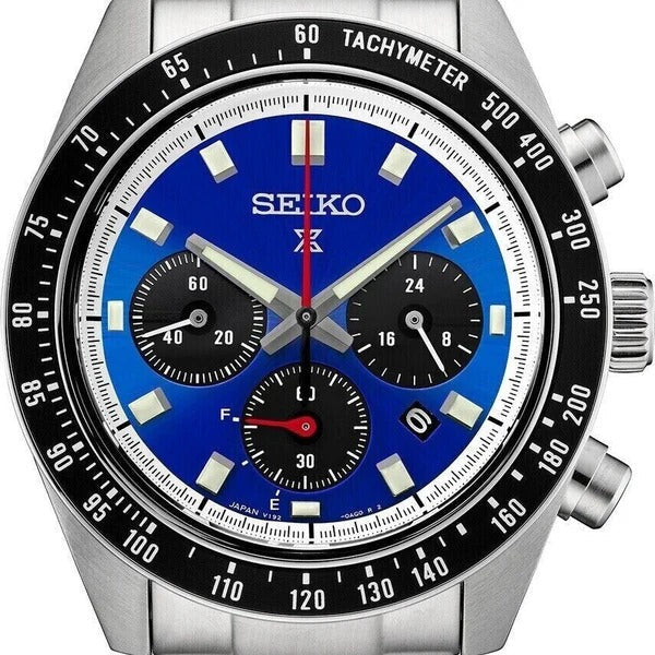 Seiko Prospex Speedtimer Solar Chronograph Silver Men's Watch SSC931