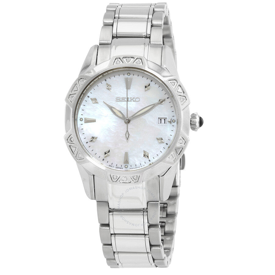 Seiko Quartz Crystal White Dial Ladies Watch SKK727P1 - Dawson Watches