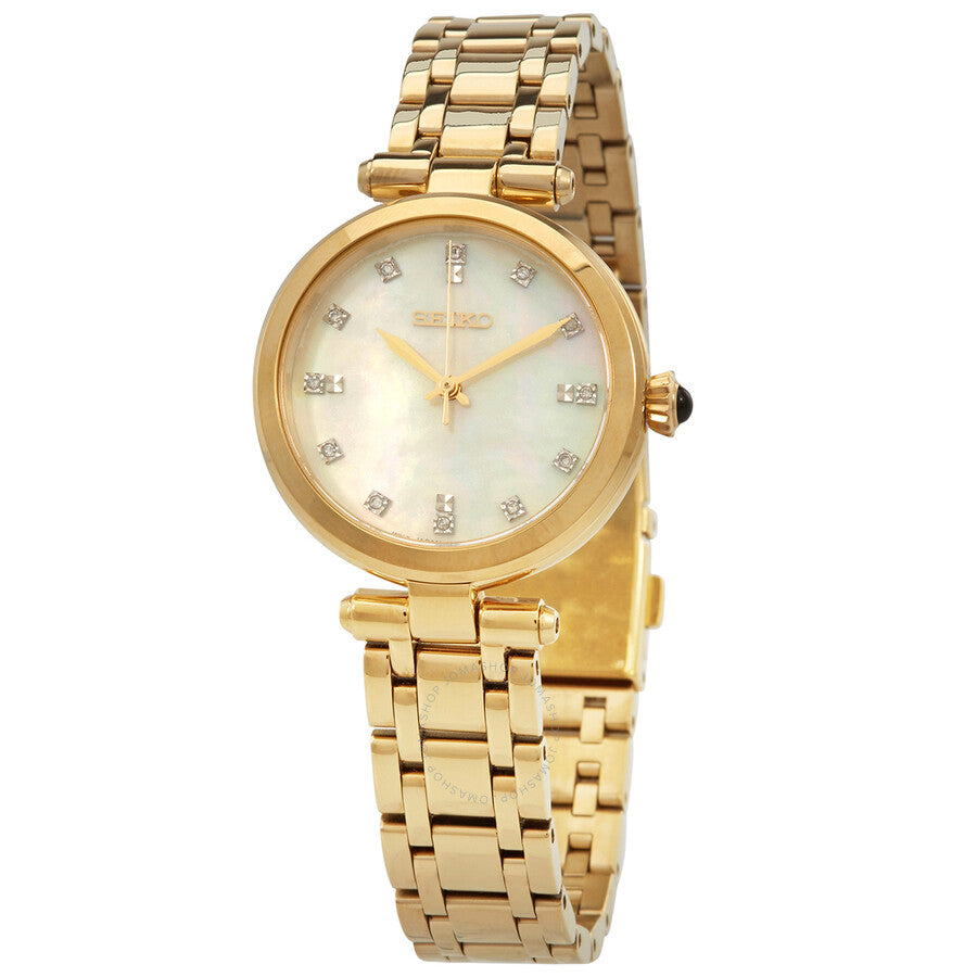 Seiko Quartz Crystal White Dial Ladies Watch SRZ536P1 - Dawson Watches