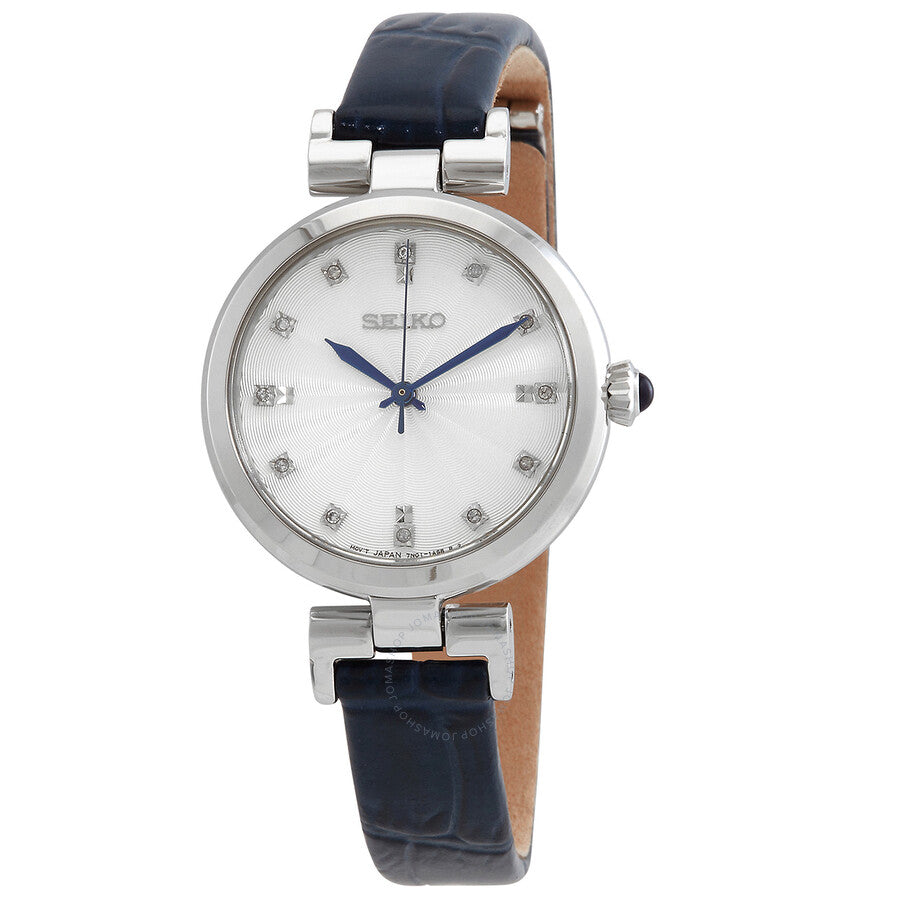 Seiko Quartz Crystal White Mother of Pearl Dial Ladies Watch SRZ545P1 - Dawson Watches