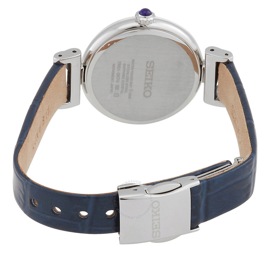 Seiko Quartz Crystal White Mother of Pearl Dial Ladies Watch SRZ545P1 - Dawson Watches #3
