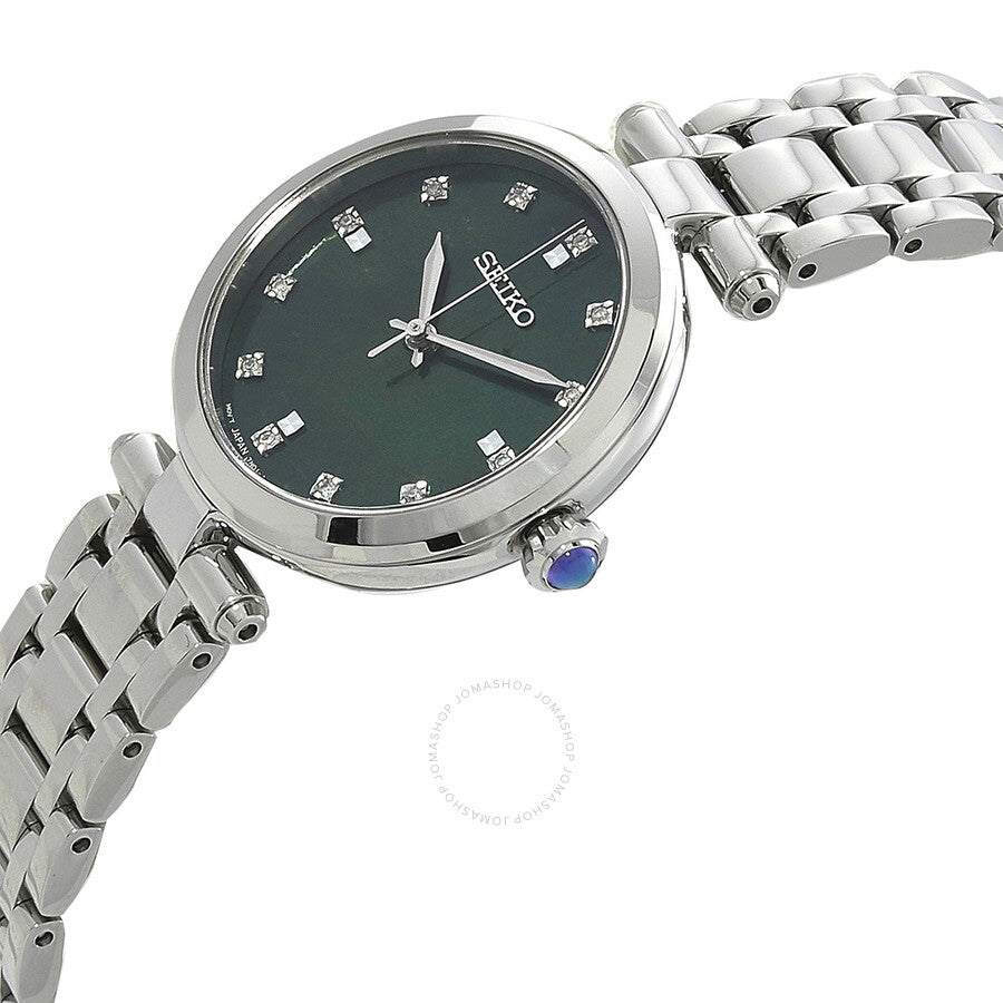 Seiko Quartz Diamond Green Dial Ladies Watch SRZ535P1 - Dawson Watches #2