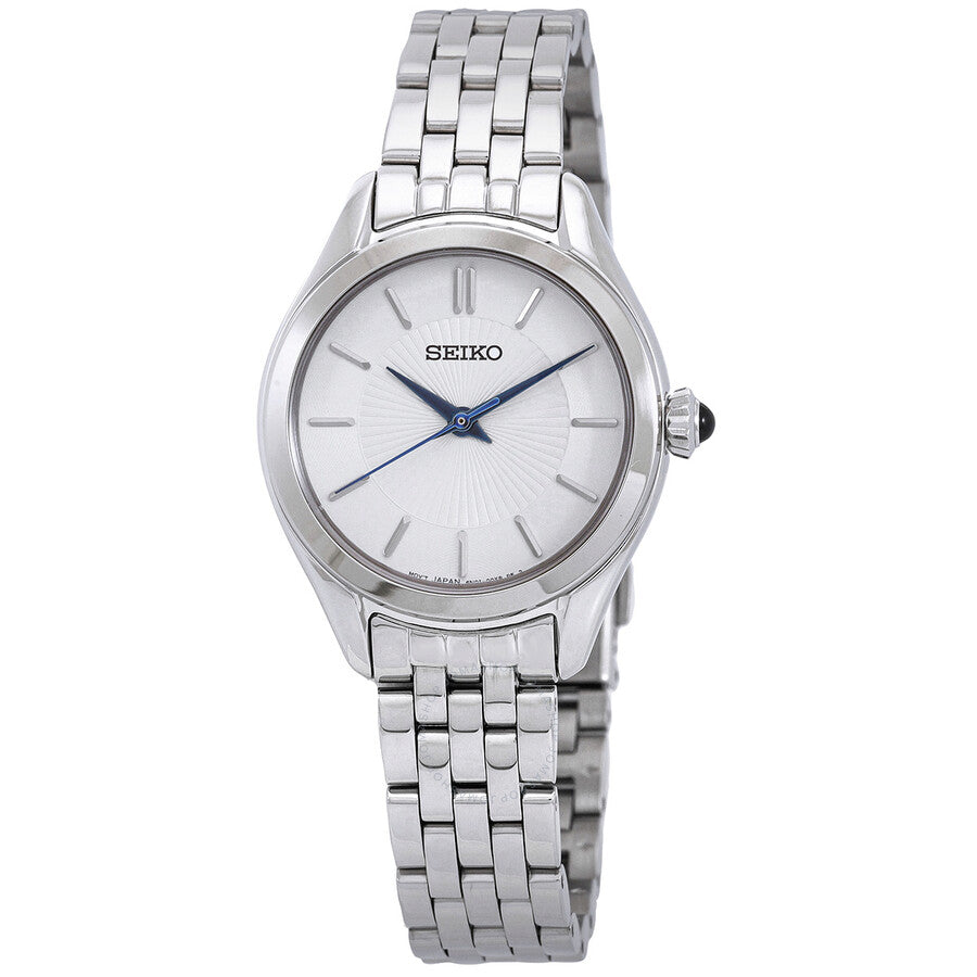Seiko Discover More Quartz White Dial Ladies Watch SUR537 - Dawson Watches