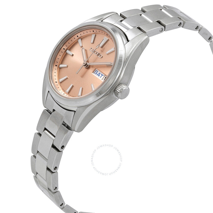 Seiko Quartz Peach Dial Ladies Watch SUR351P1 - Dawson Watches #2