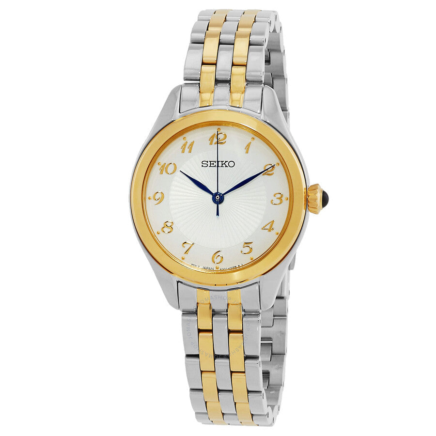 Seiko Quartz Silver Dial Two-Tone Ladies Watch SUR380P1 - Dawson Watches