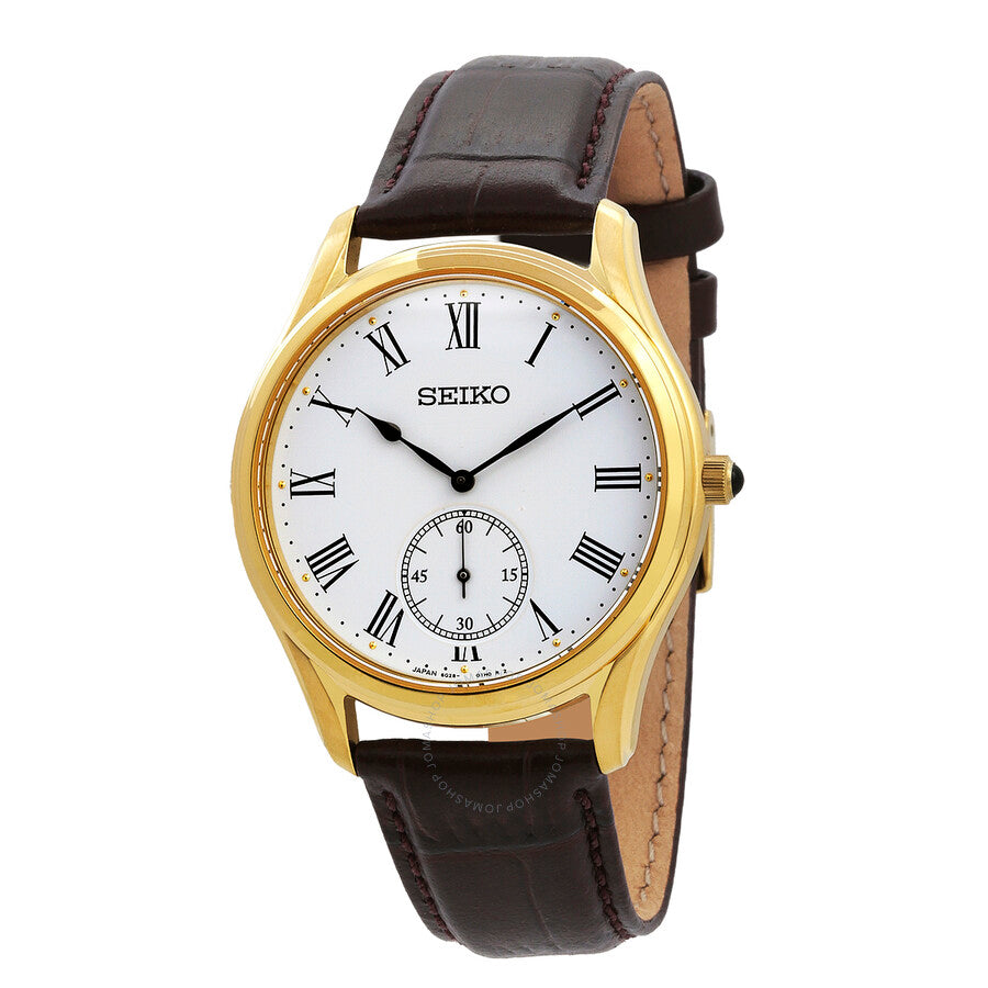 Seiko Quartz White Dial Men's Leather Watch SRK050P1 - Dawson Watches